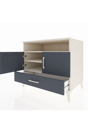 Kronos Şifonyer 3 Raflı Tek Çekmeceli 2 Kapaklı 88x59x80 - S69M032V2C