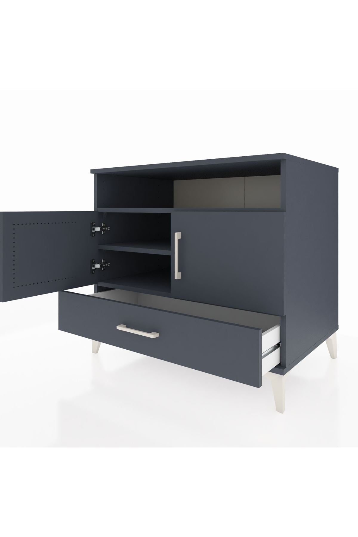 Kronos Şifonyer 3 Raflı Tek Çekmeceli 2 Kapaklı 88x59x80 - S69M032V5C