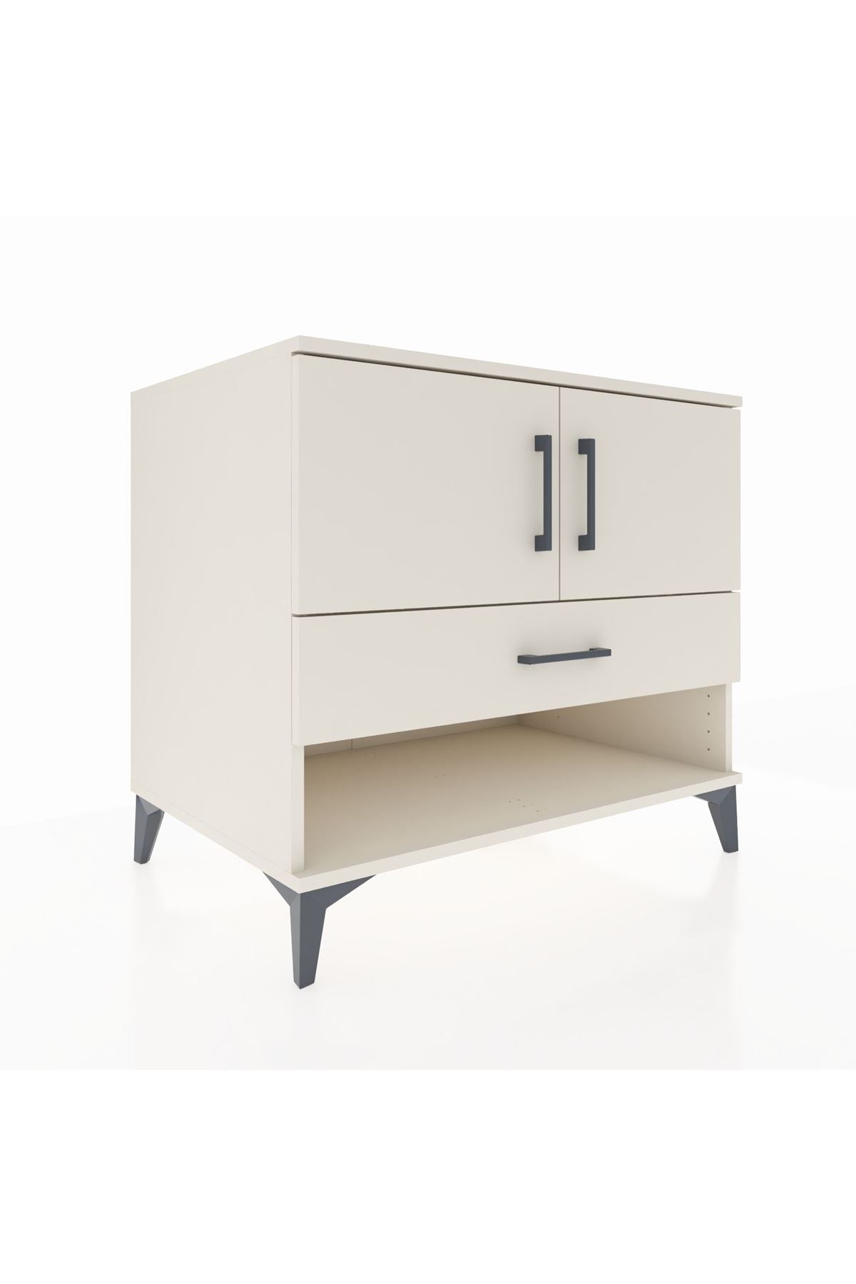 Kronos Şifonyer 2 Raflı Tek Çekmeceli 2 Kapaklı 88x59x80 - S69M033V1C