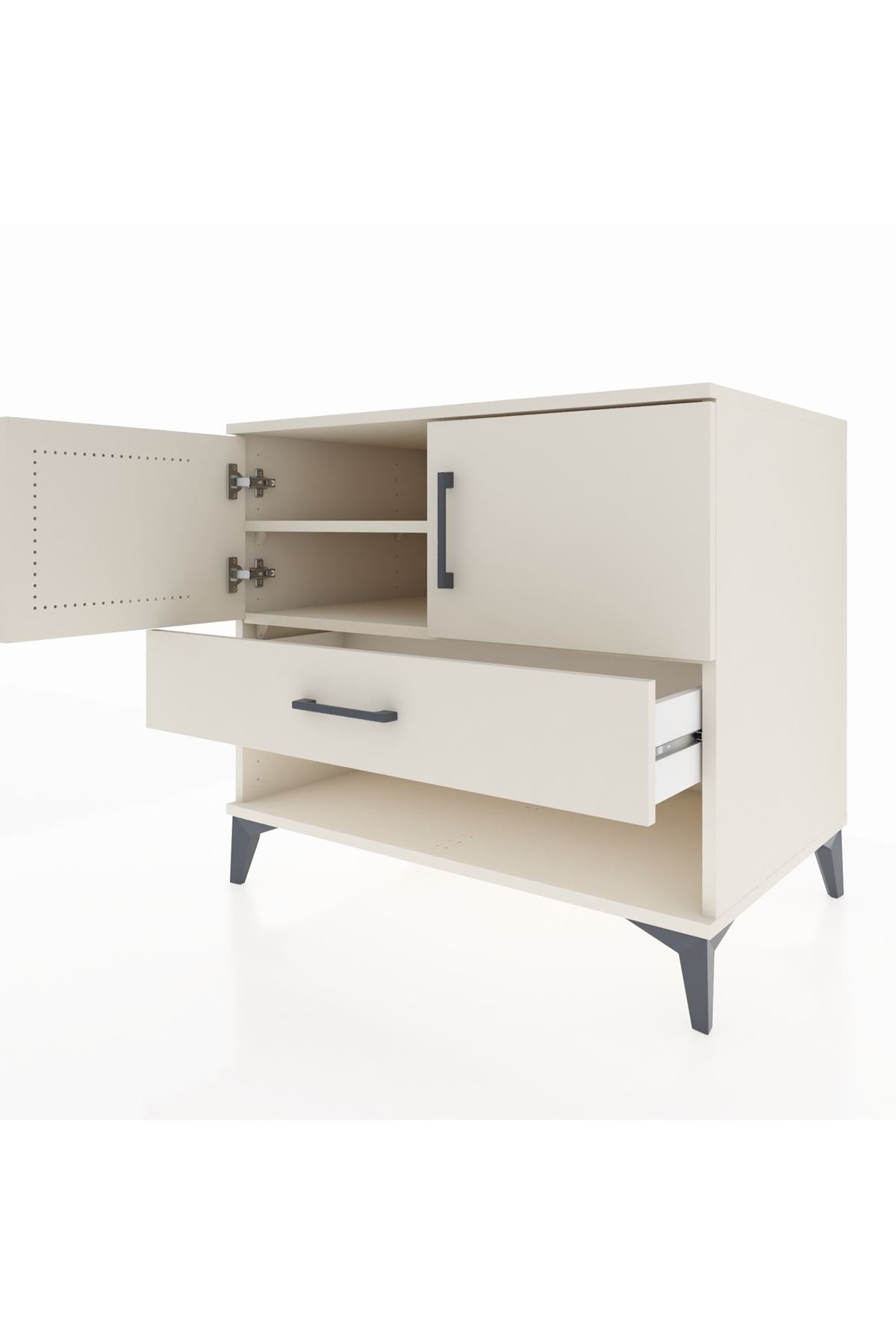 Kronos Şifonyer 2 Raflı Tek Çekmeceli 2 Kapaklı 88x59x80 - S69M033V1C