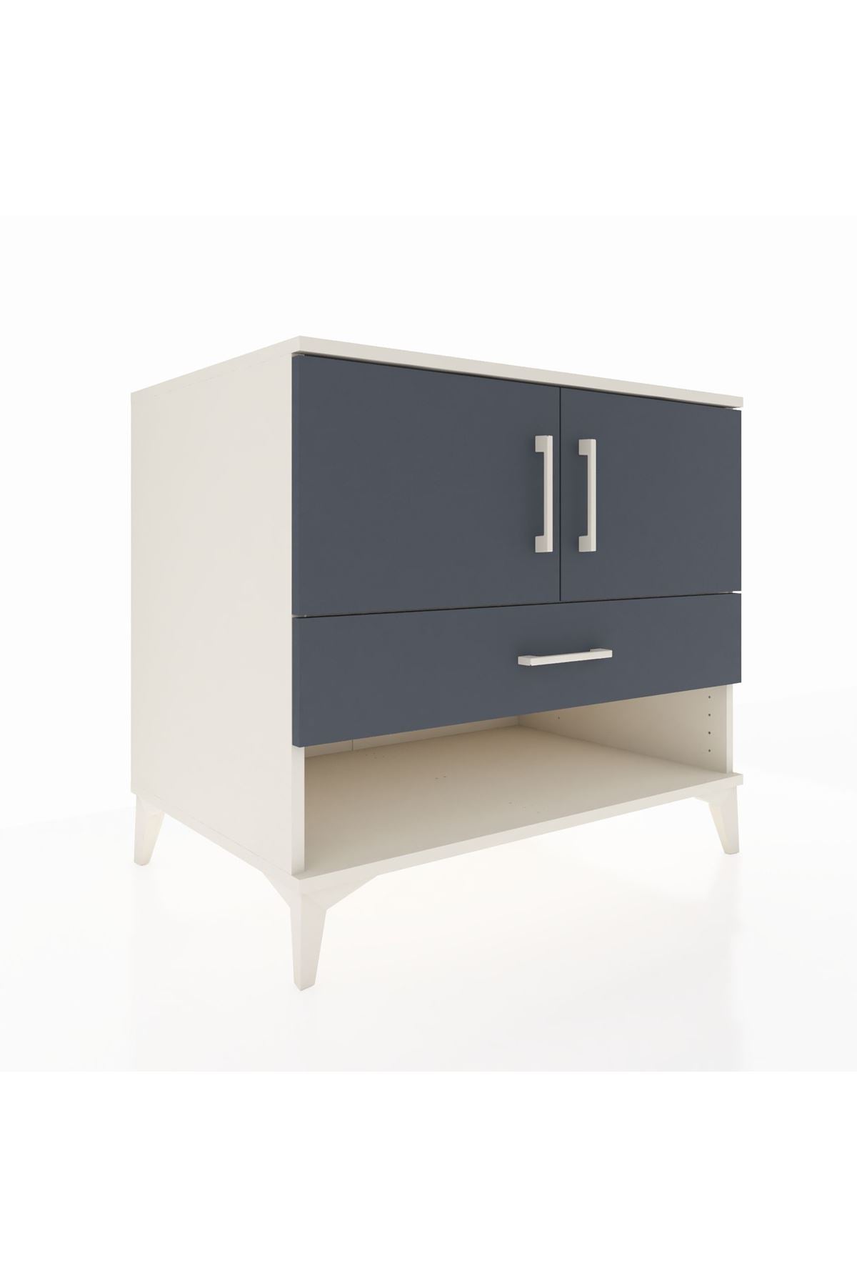 Kronos Şifonyer 2 Raflı Tek Çekmeceli 2 Kapaklı 88x59x80 - S69M033V2C