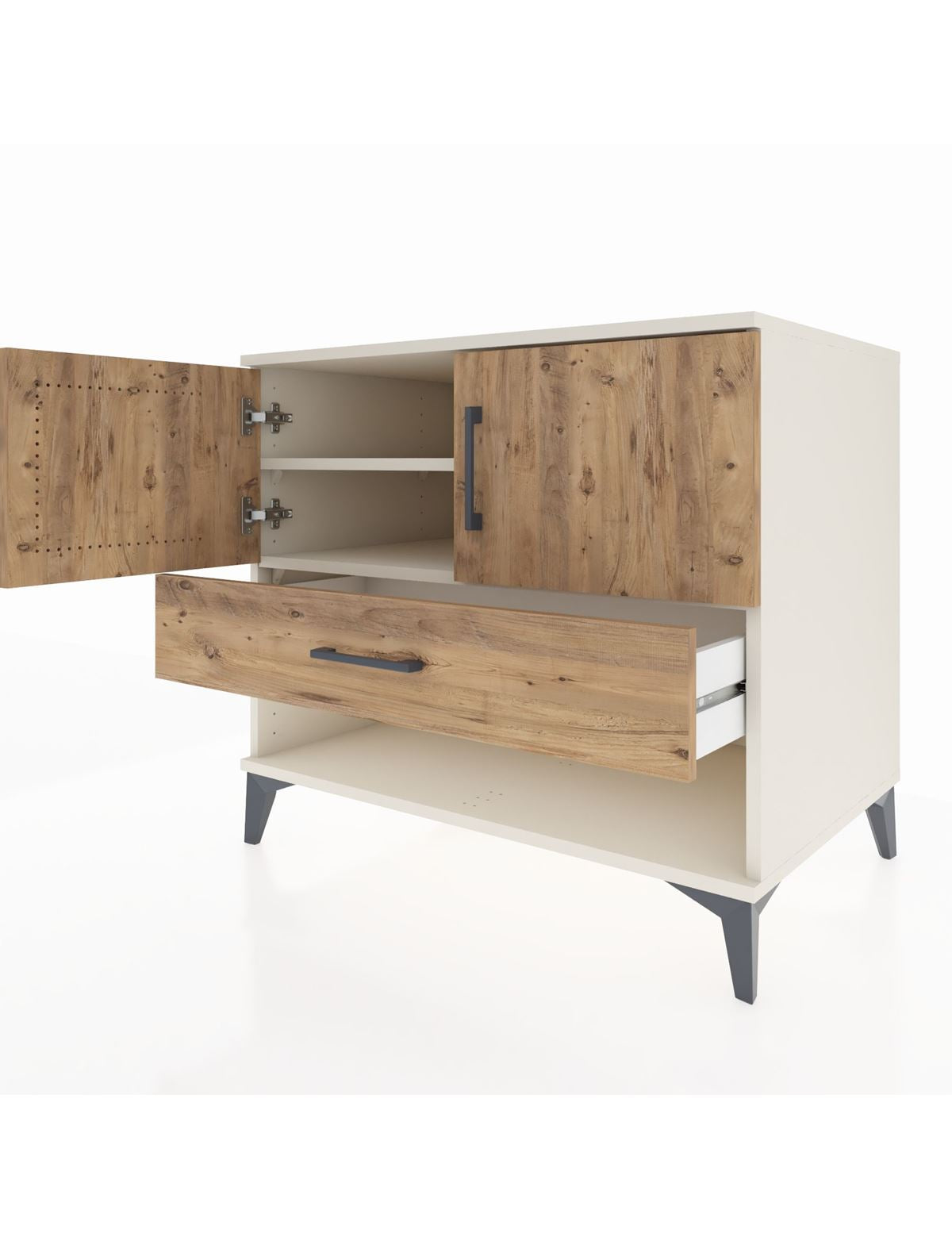 Kronos Şifonyer 2 Raflı Tek Çekmeceli 2 Kapaklı 88x59x80 - S69M033V3C