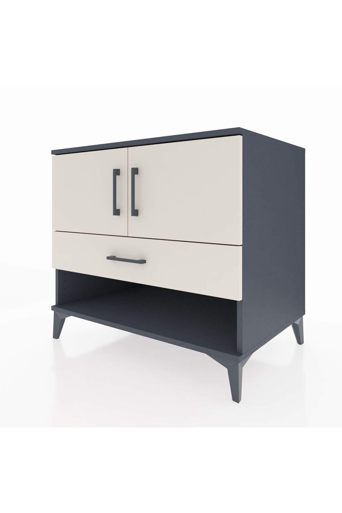 Kronos Şifonyer 2 Raflı Tek Çekmeceli 2 Kapaklı 88x59x80 - S69M033V4C
