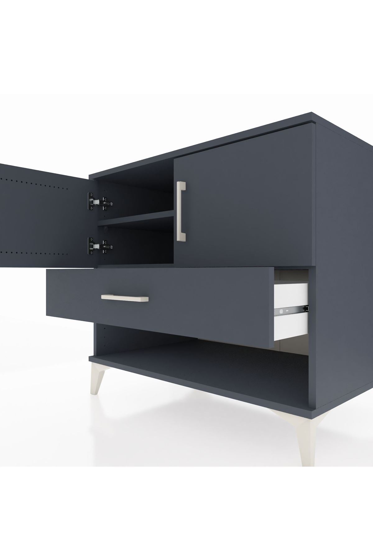 Kronos Şifonyer 2 Raflı Tek Çekmeceli 2 Kapaklı 88x59x80 - S69M033V5C