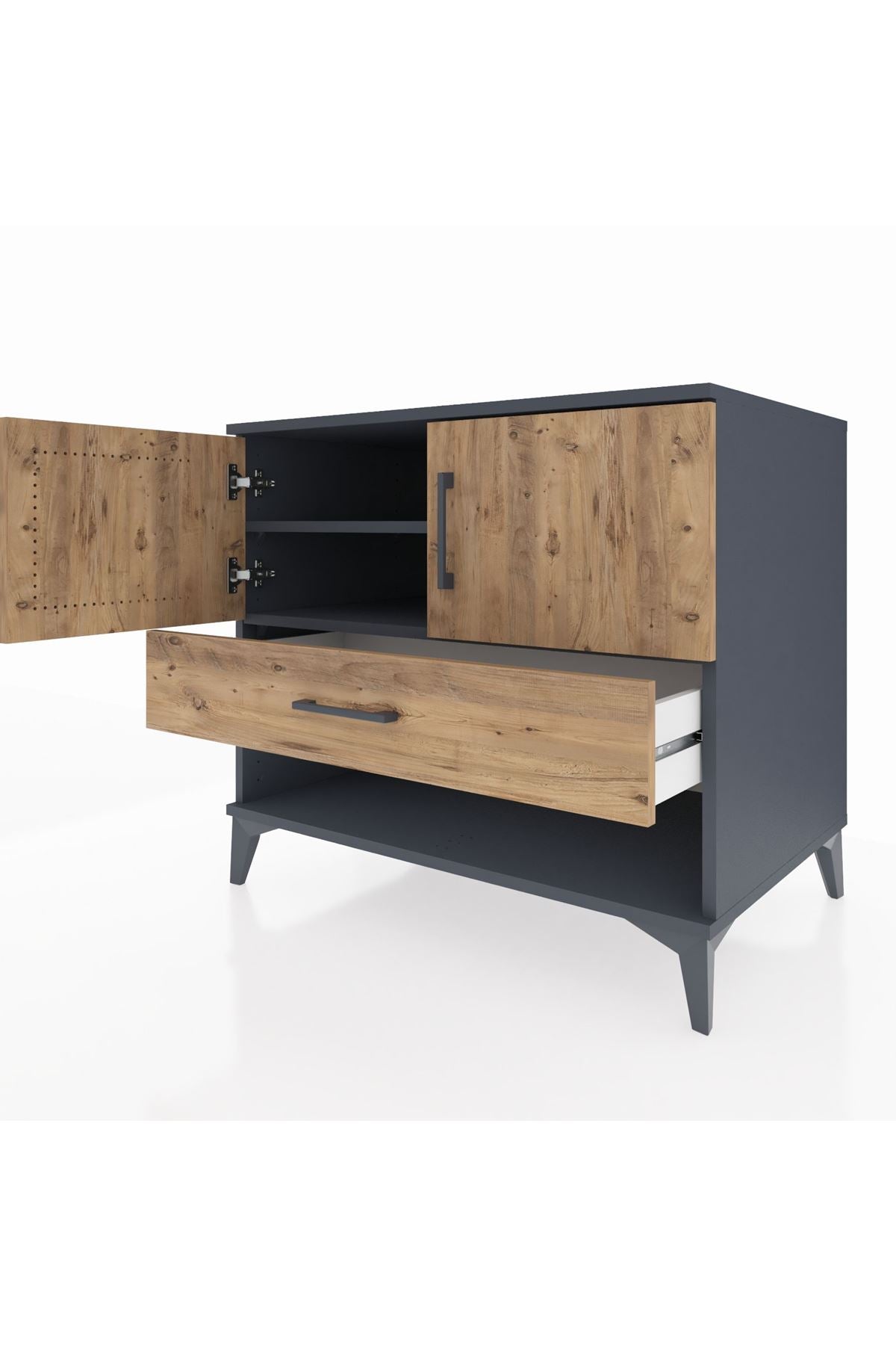 Kronos Şifonyer 2 Raflı Tek Çekmeceli 2 Kapaklı 88x59x80 - S69M033V6C