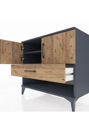 Kronos Şifonyer 2 Raflı Tek Çekmeceli 2 Kapaklı 88x59x80 - S69M033V6C