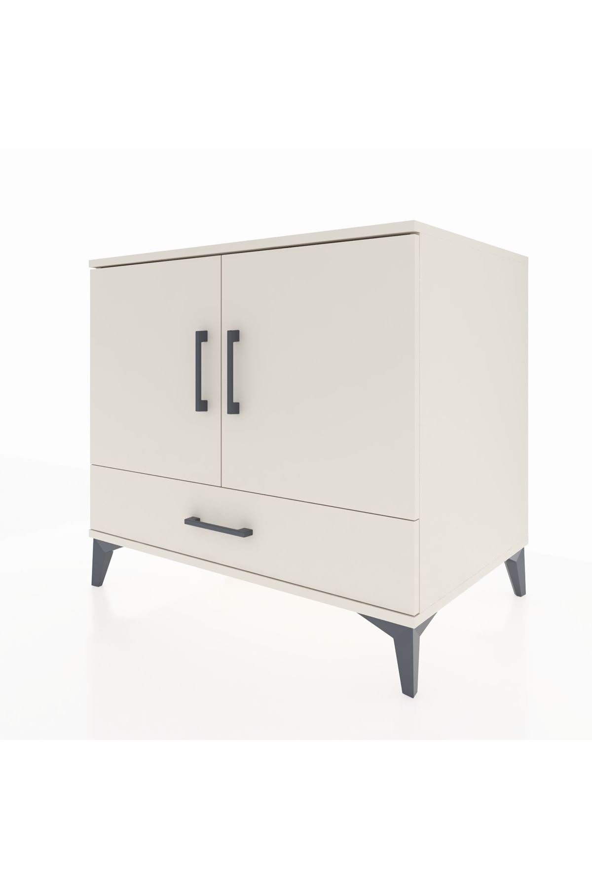 Kronos Şifonyer 2 Raflı Tek Çekmeceli 2 Kapaklı 88x59x80 - S69M034V1C