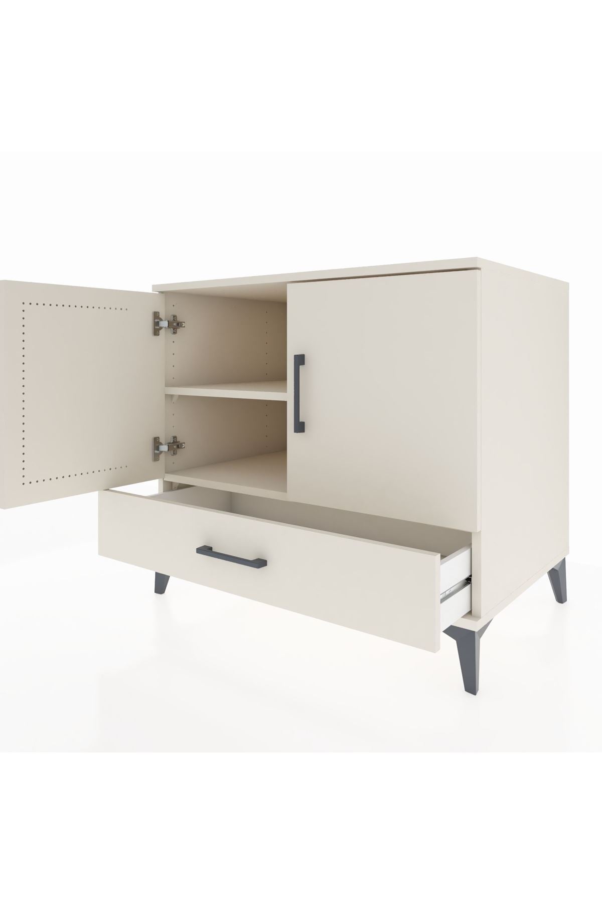 Kronos Şifonyer 2 Raflı Tek Çekmeceli 2 Kapaklı 88x59x80 - S69M034V1C
