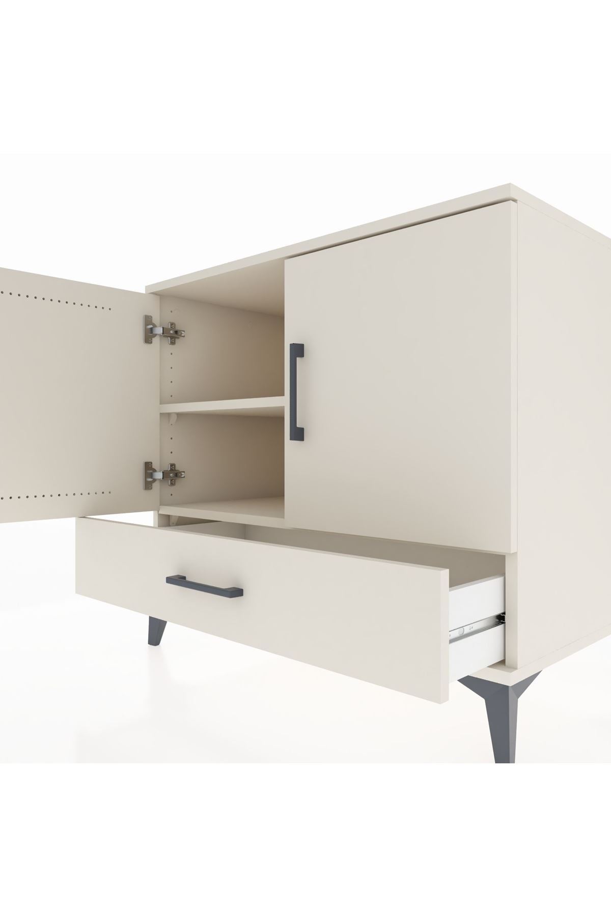 Kronos Şifonyer 2 Raflı Tek Çekmeceli 2 Kapaklı 88x59x80 - S69M034V1C