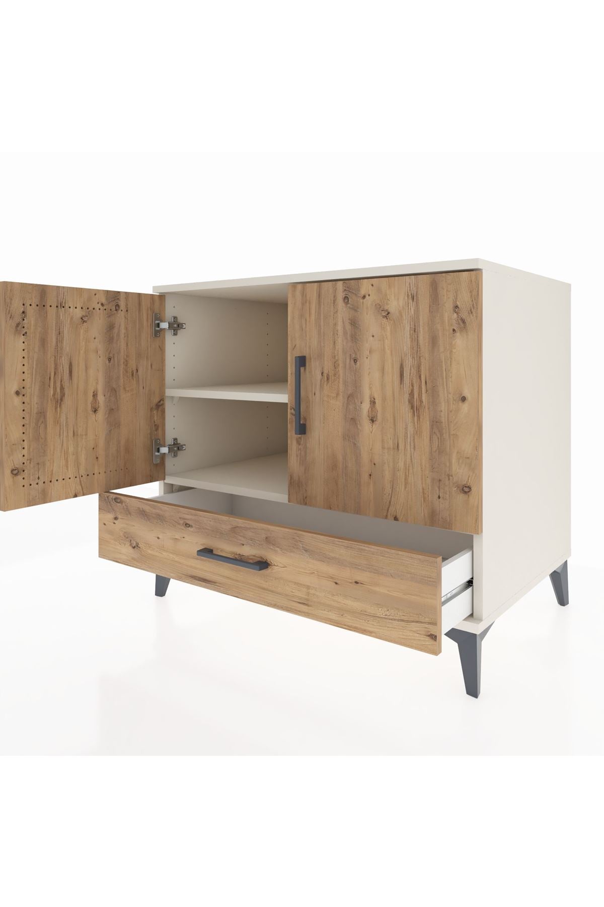 Kronos Şifonyer 2 Raflı Tek Çekmeceli 2 Kapaklı 88x59x80 - S69M034V3C