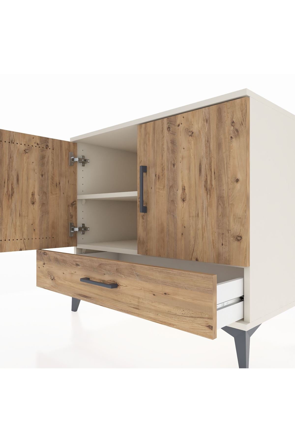 Kronos Şifonyer 2 Raflı Tek Çekmeceli 2 Kapaklı 88x59x80 - S69M034V3C