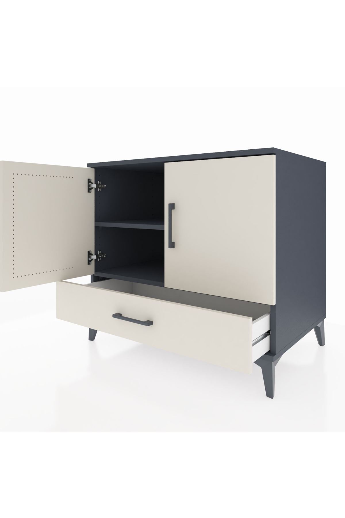 Kronos Şifonyer 2 Raflı Tek Çekmeceli 2 Kapaklı 88x59x80 - S69M034V4C