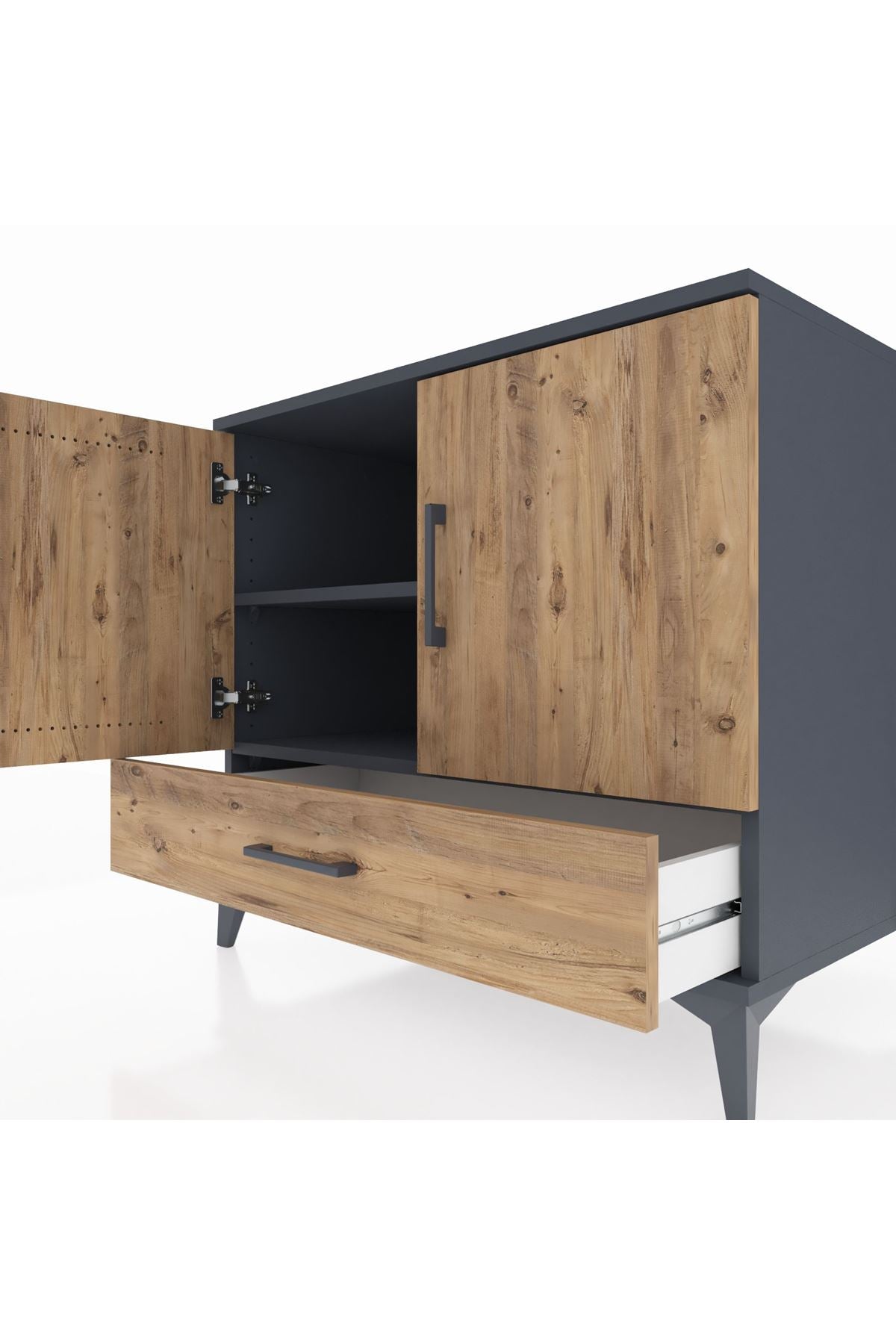 Kronos Şifonyer 2 Raflı Tek Çekmeceli 2 Kapaklı 88x59x80 - S69M034V6C