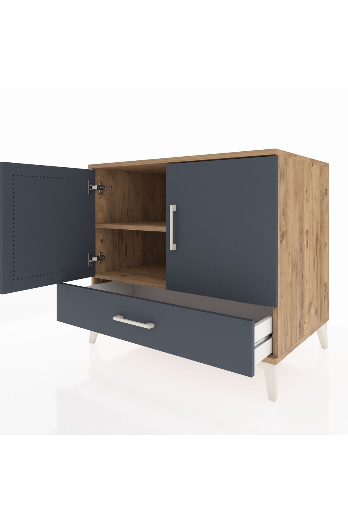 Kronos Şifonyer 2 Raflı Tek Çekmeceli 2 Kapaklı 88x59x80 - S69M034V8C