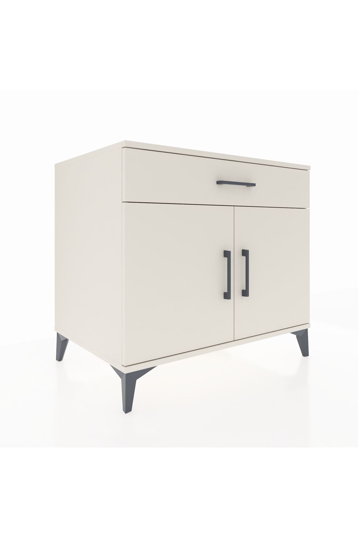 Kronos Şifonyer Tek Raflı Tek Çekmeceli 2 Kapaklı 88x59x80 - S69M035V1C