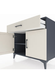 Kronos Şifonyer Tek Raflı Tek Çekmeceli 2 Kapaklı 88x59x80 - S69M035V4C