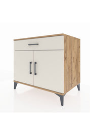 Kronos Şifonyer Tek Raflı Tek Çekmeceli 2 Kapaklı 88x59x80 - S69M035V7C
