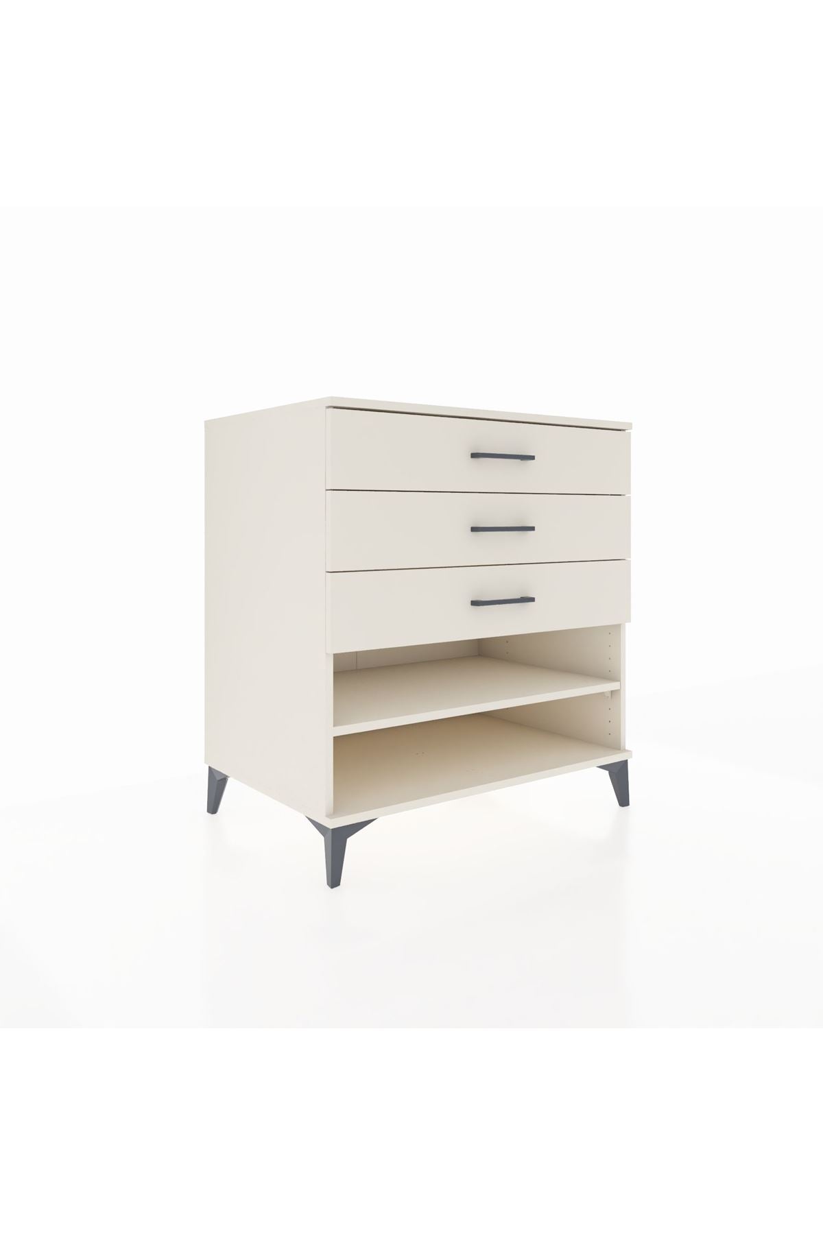 Kronos Şifonyer Tek Raflı 3 Çekmeceli 88x59x96 - S70M003V1C