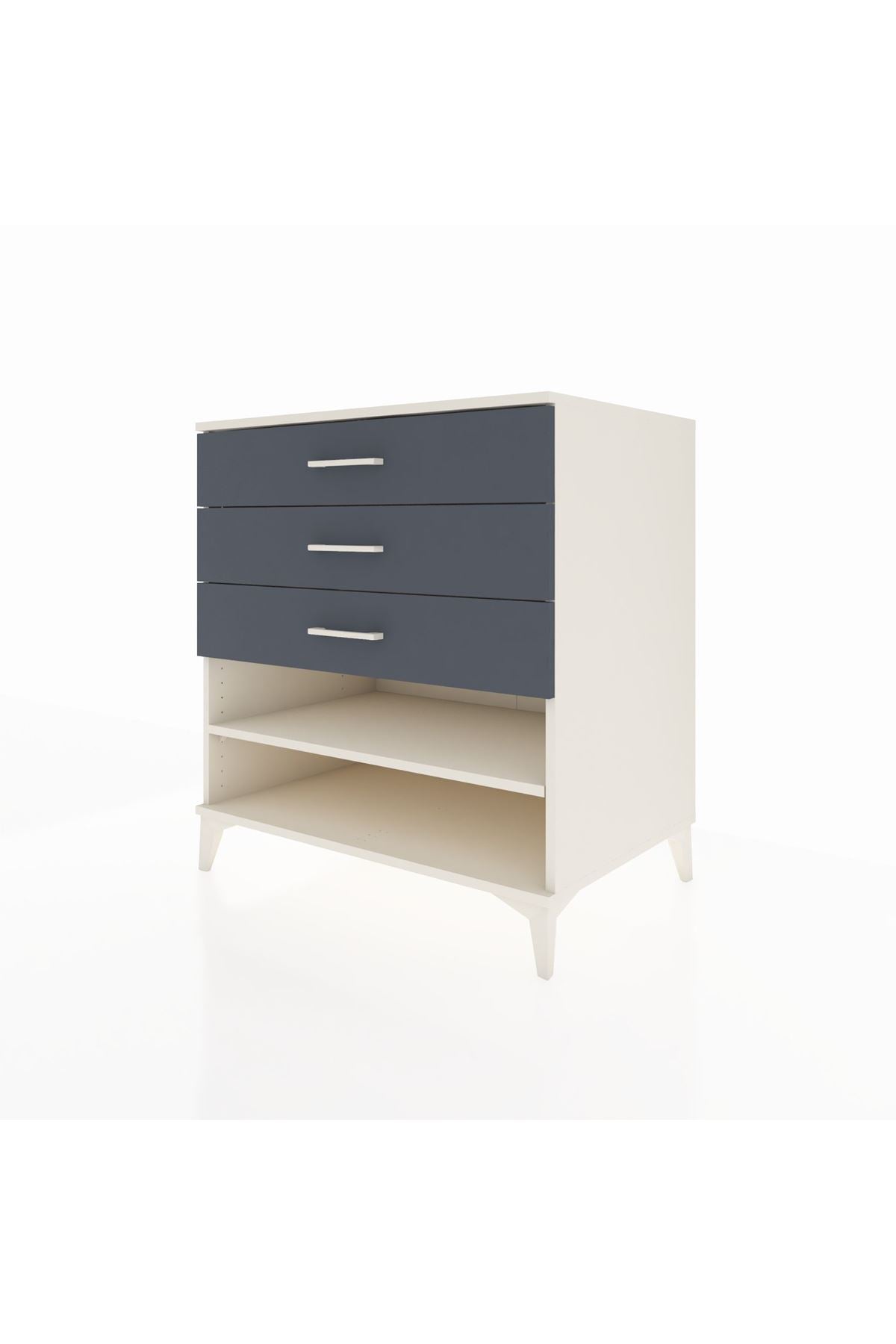 Kronos Şifonyer Tek Raflı 3 Çekmeceli 88x59x96 - S70M003V2C