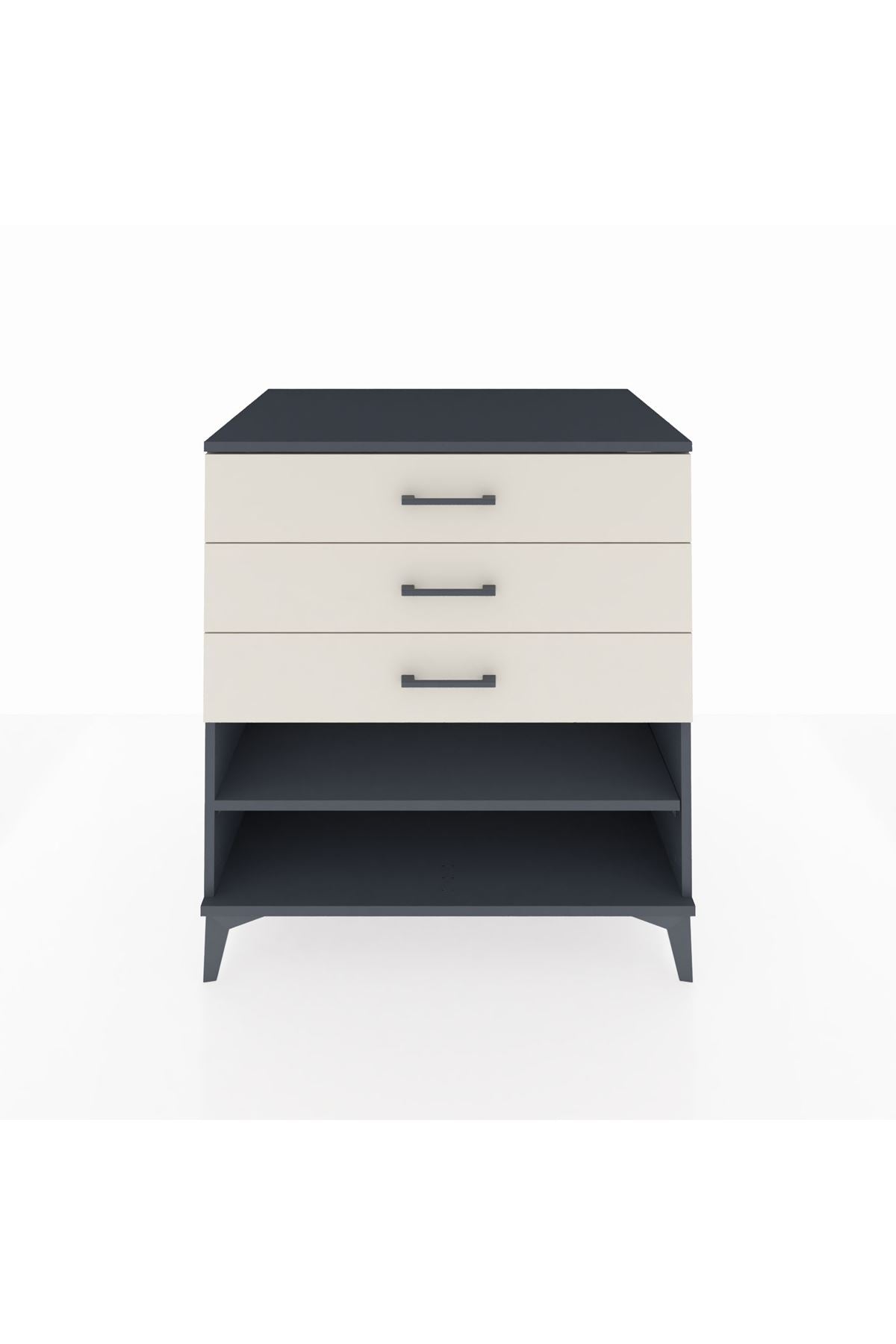 Kronos Şifonyer Tek Raflı 3 Çekmeceli 88x59x96 - S70M003V4C