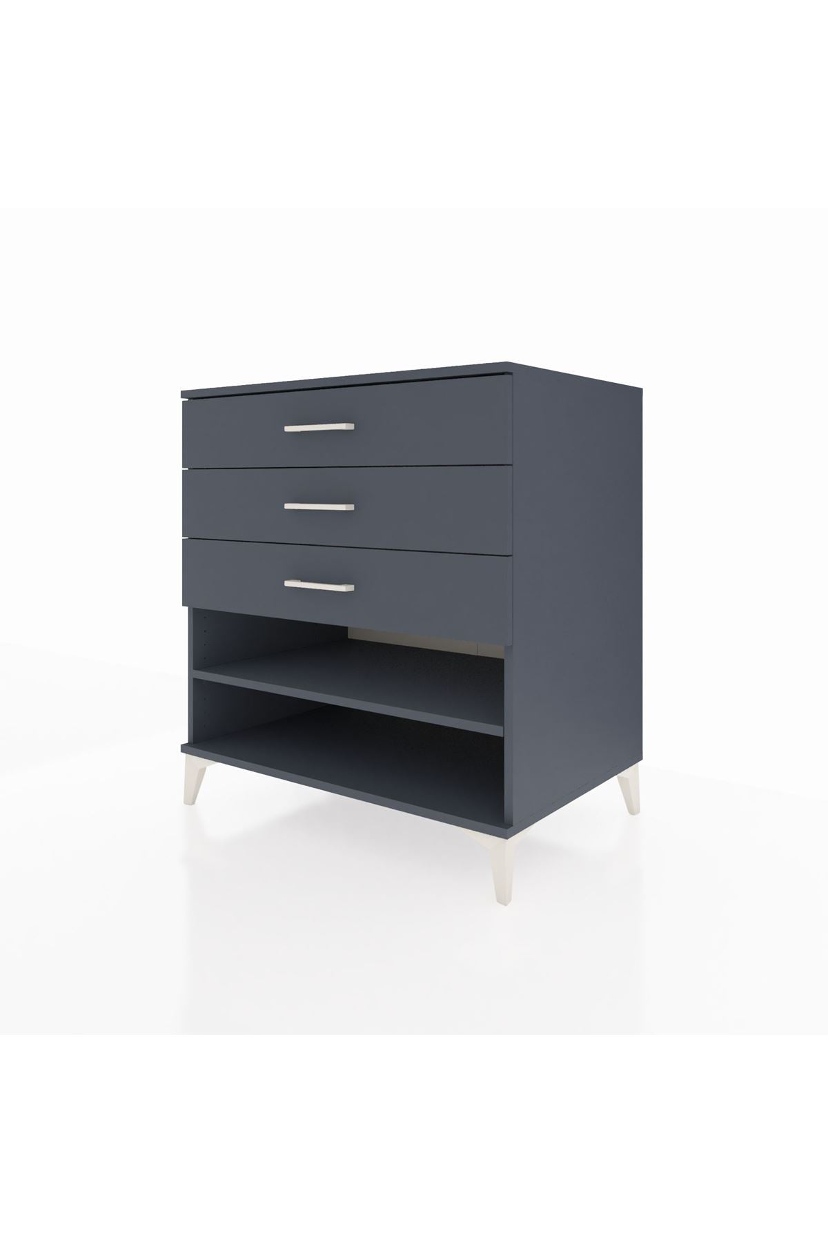 Kronos Şifonyer Tek Raflı 3 Çekmeceli 88x59x96 - S70M003V5C