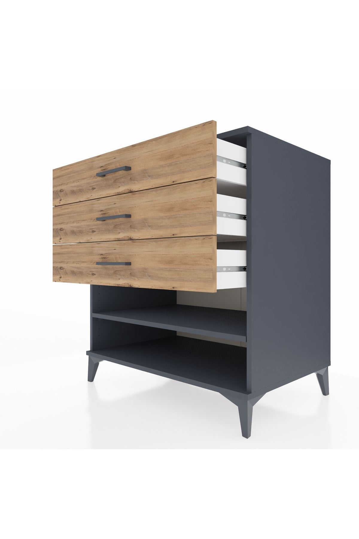 Kronos Şifonyer Tek Raflı 3 Çekmeceli 88x59x96 - S70M003V6C