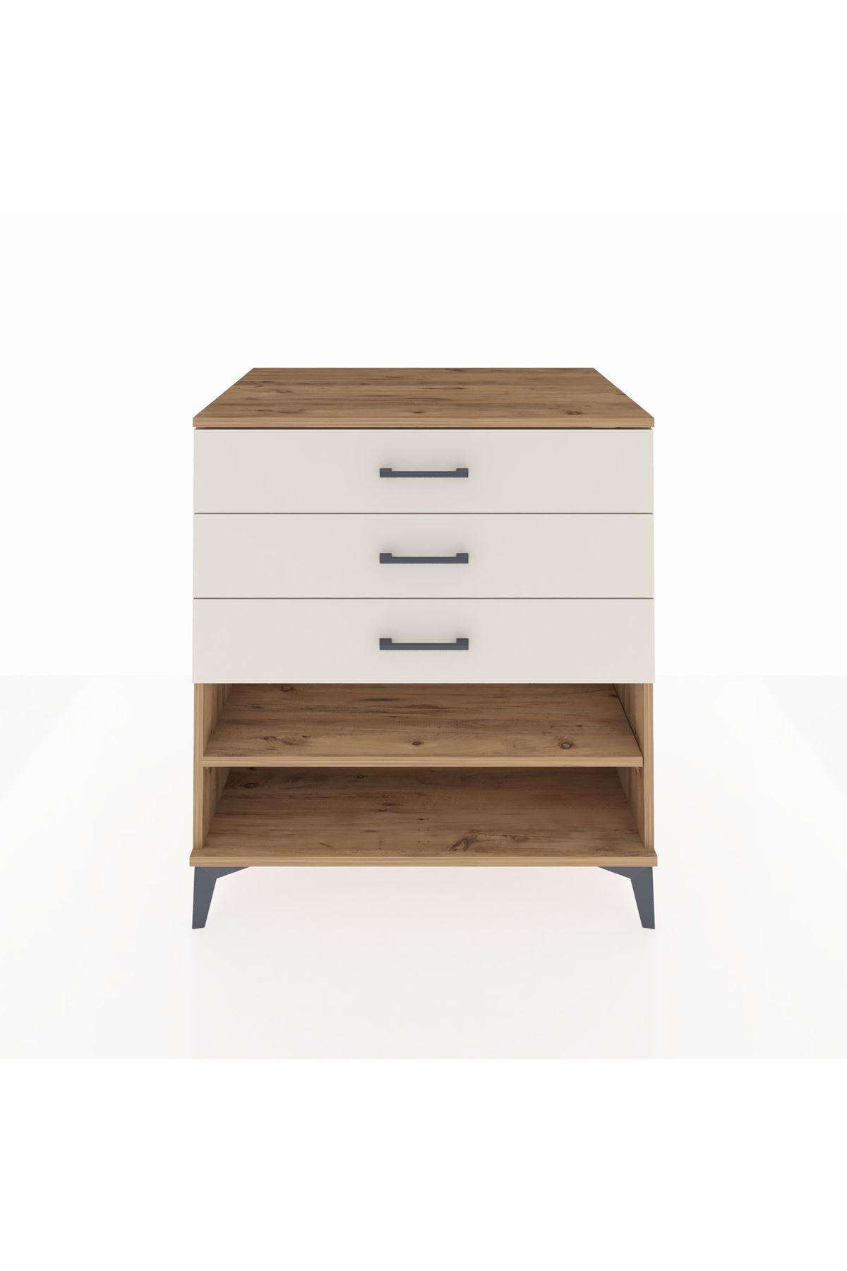 Kronos Şifonyer Tek Raflı 3 Çekmeceli 88x59x96 - S70M003V7C