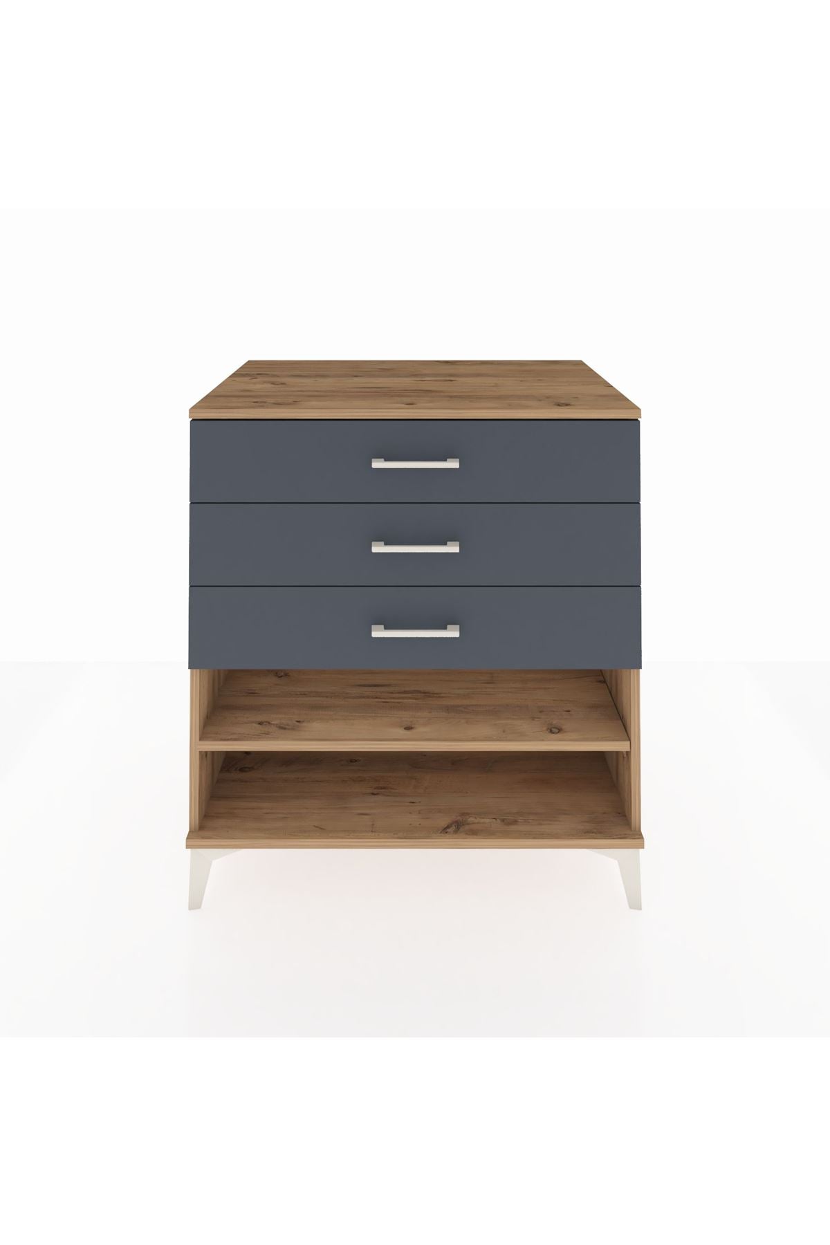Kronos Şifonyer Tek Raflı 3 Çekmeceli 88x59x96 - S70M003V8C