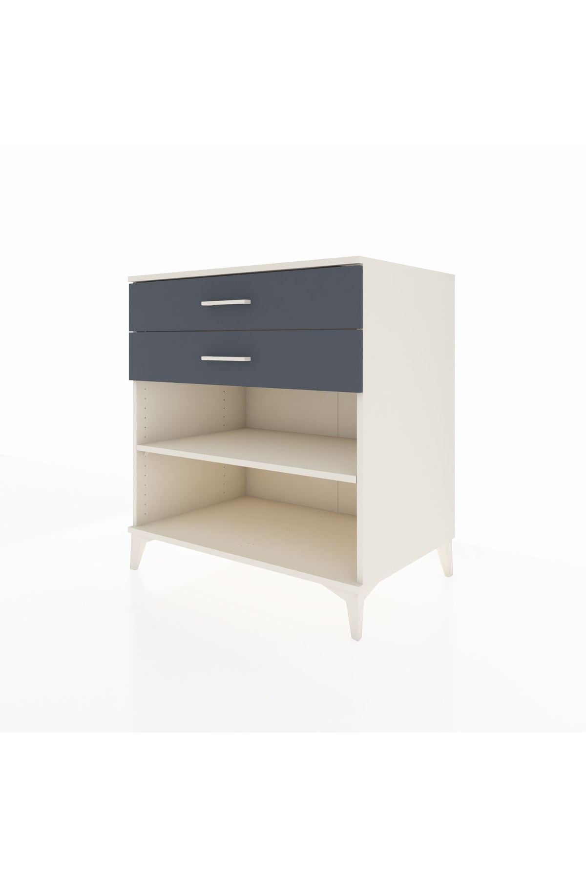 Kronos Şifonyer Tek Raflı 2 Çekmeceli 88x59x96 - S70M004V2C