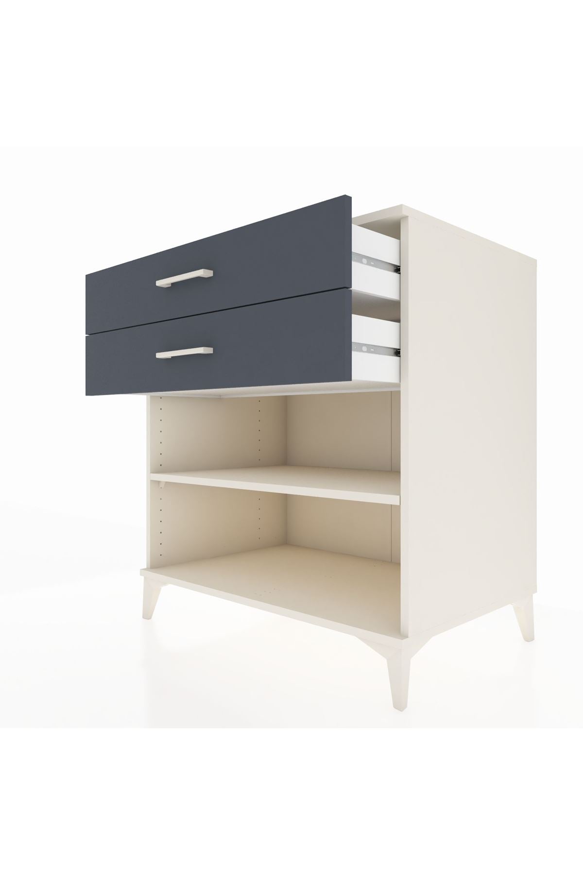 Kronos Şifonyer Tek Raflı 2 Çekmeceli 88x59x96 - S70M004V2C