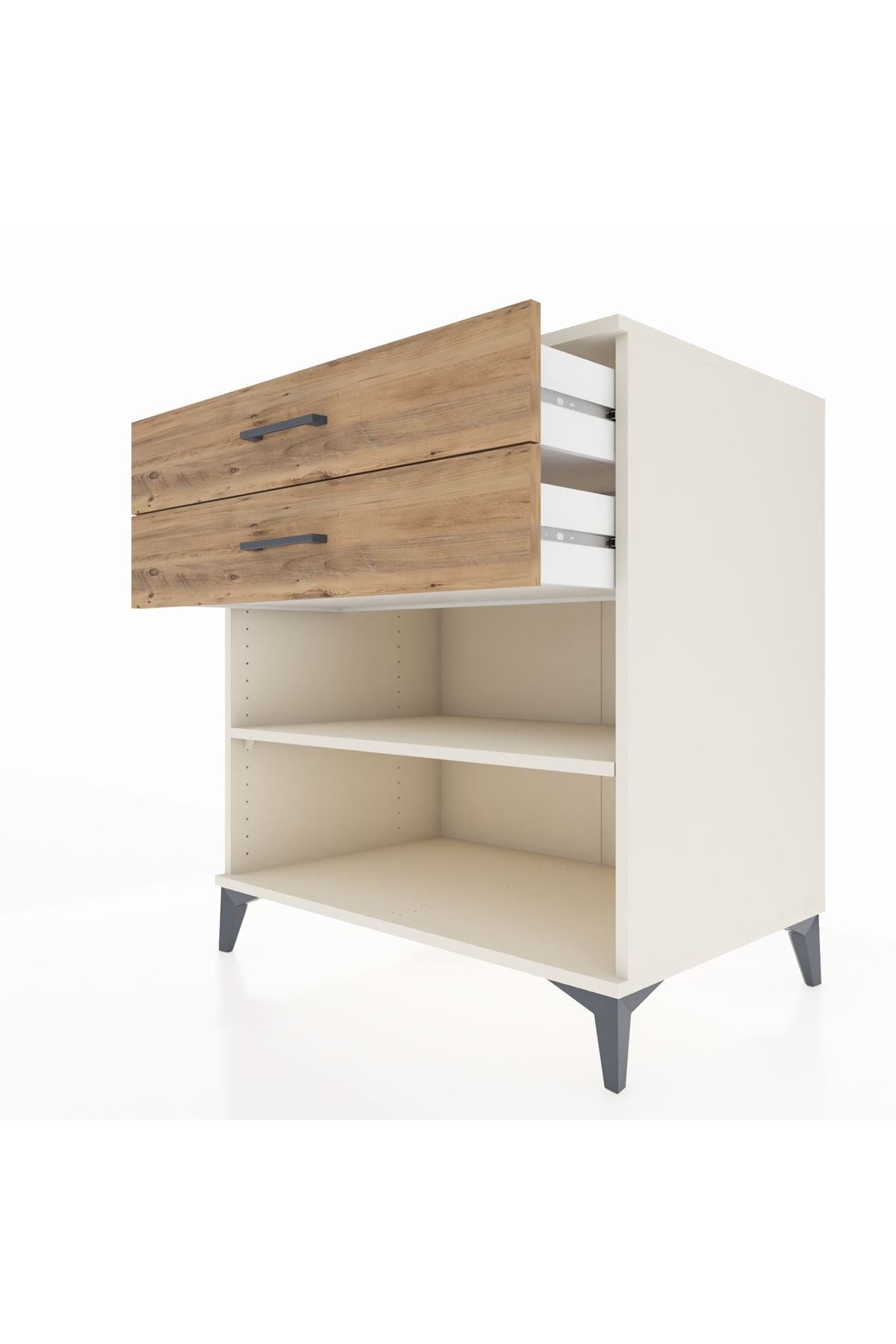 Kronos Şifonyer Tek Raflı 2 Çekmeceli 88x59x96 - S70M004V3C