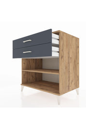 Kronos Şifonyer Tek Raflı 2 Çekmeceli 88x59x96 - S70M004V8C