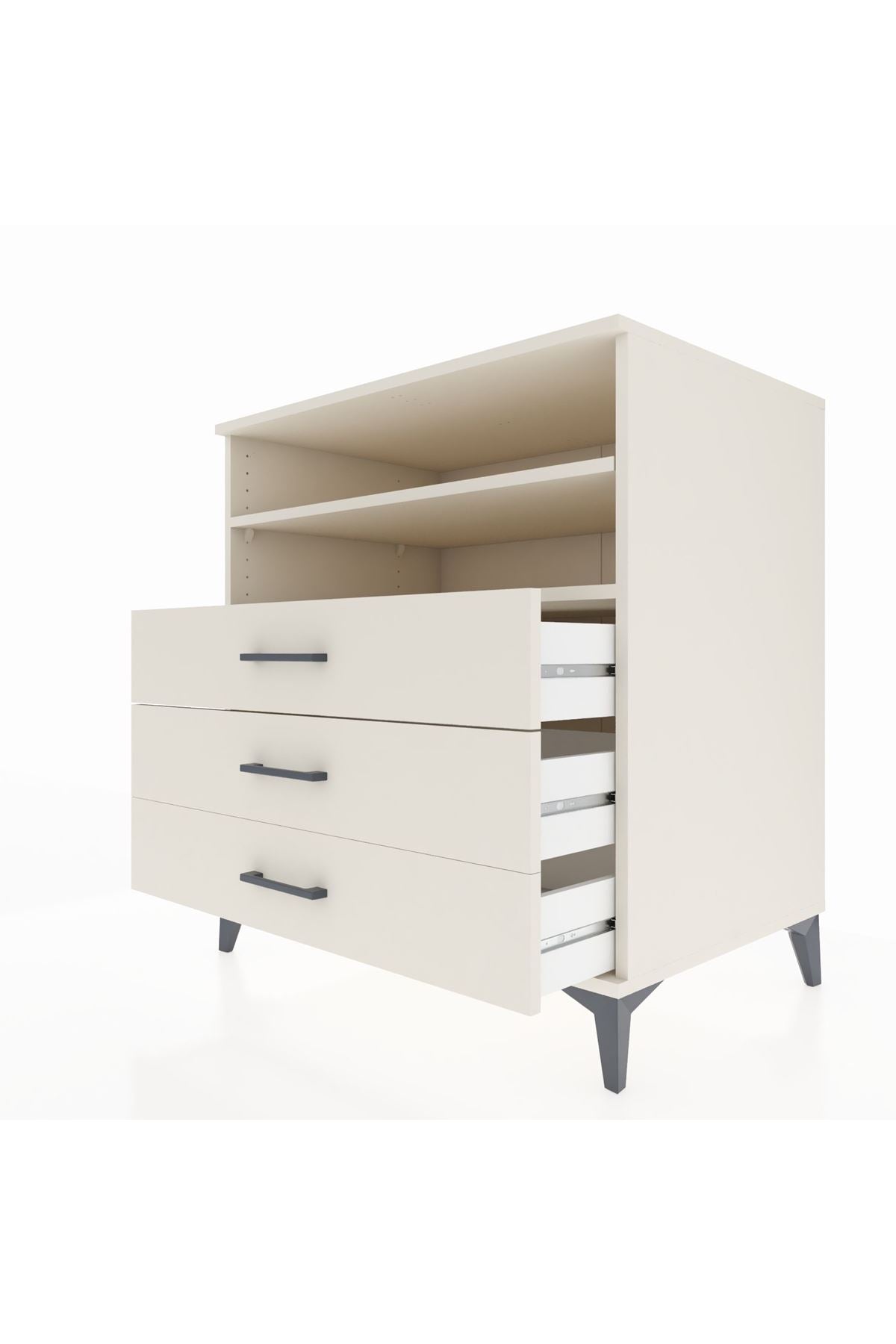 Kronos Şifonyer 2 Raflı 3 Çekmeceli 88x59x96 - S70M006V1C