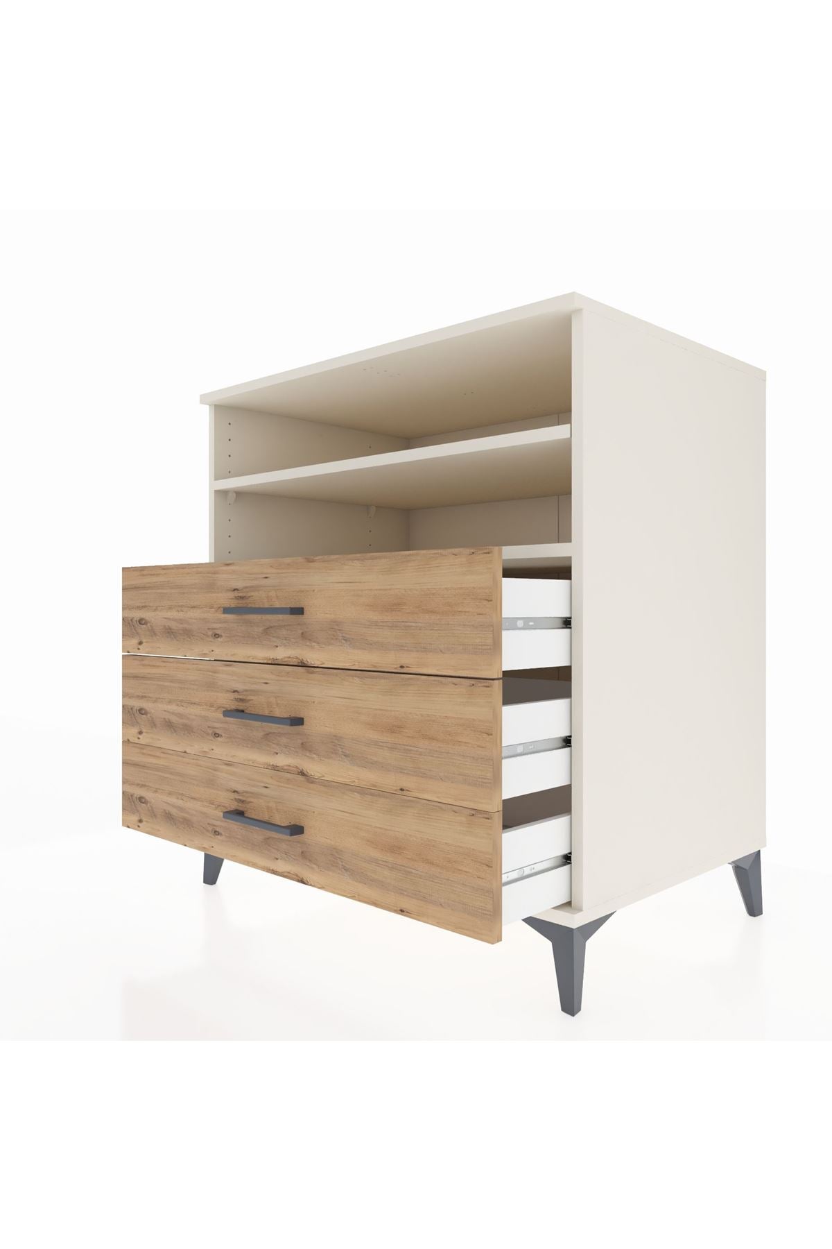 Kronos Şifonyer 2 Raflı 3 Çekmeceli 88x59x96 - S70M006V3C