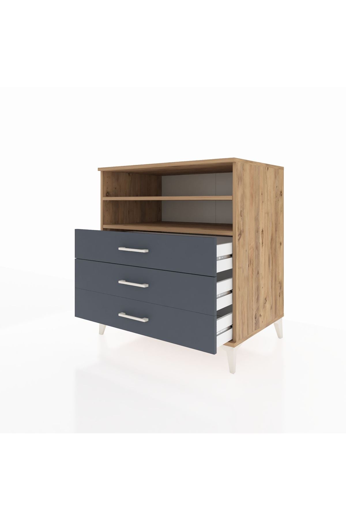 Kronos Şifonyer 2 Raflı 3 Çekmeceli 88x59x96 - S70M006V8C