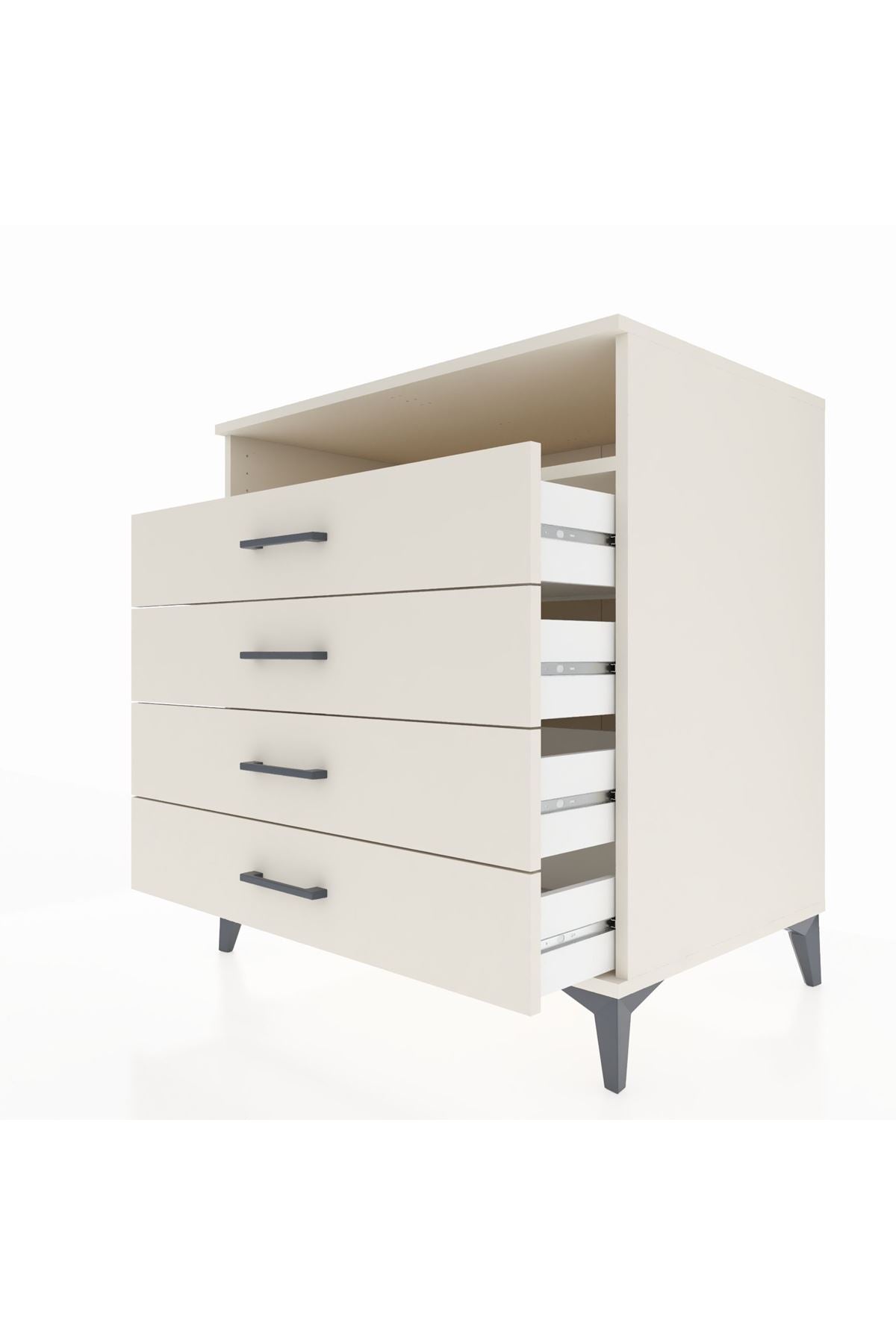Kronos Şifonyer Tek Raflı 4 Çekmeceli 88x59x96 - S70M007V1C