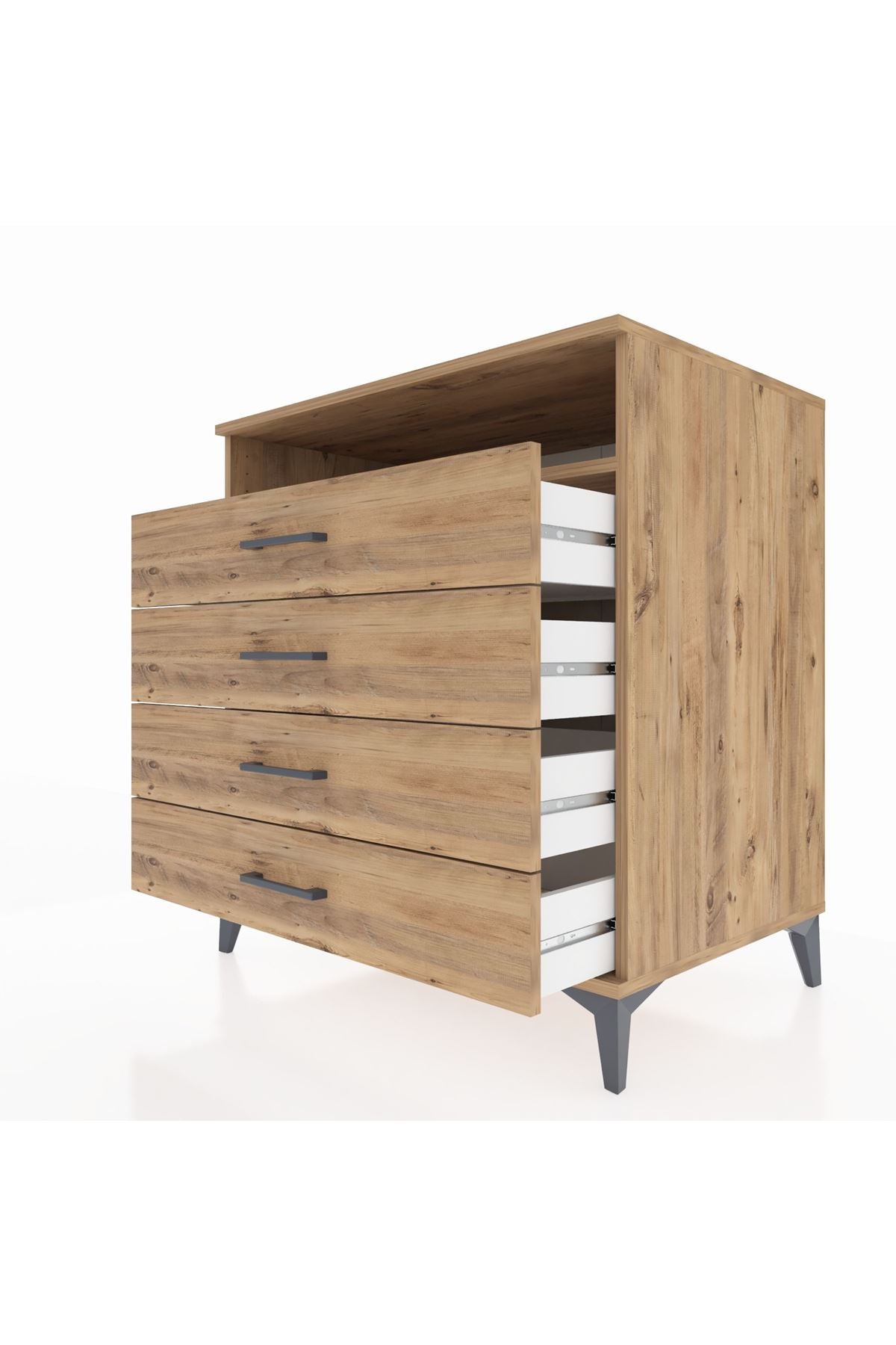 Kronos Şifonyer Tek Raflı 4 Çekmeceli 88x59x96 - S70M007V9C