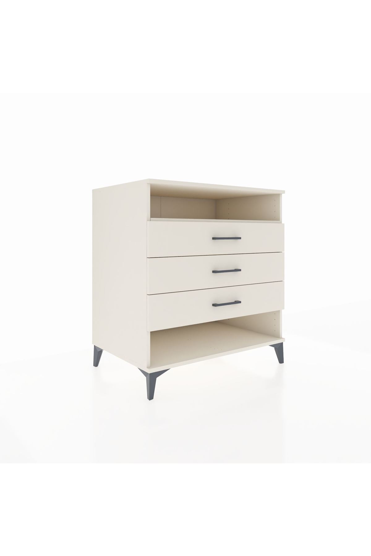 Kronos Şifonyer Tek Raflı 3 Çekmeceli 88x59x96 - S70M008V1C