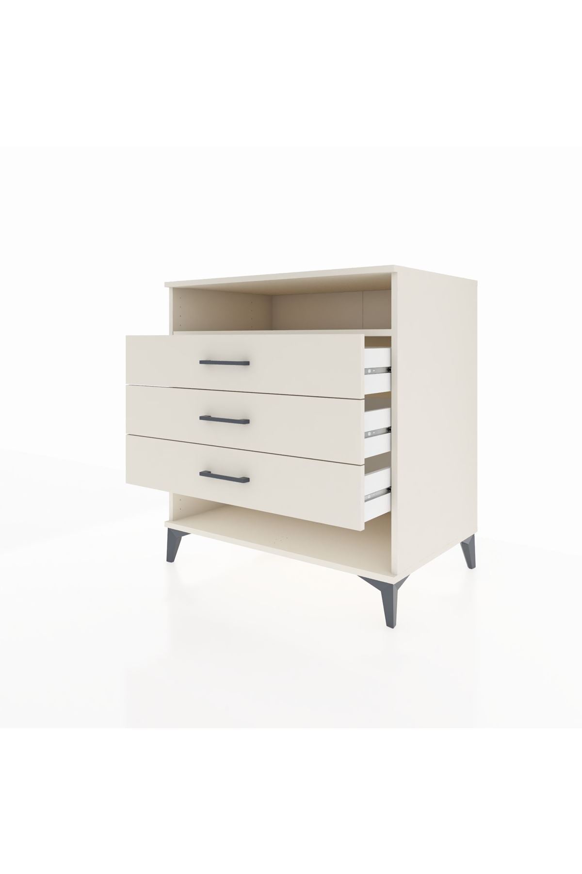 Kronos Şifonyer Tek Raflı 3 Çekmeceli 88x59x96 - S70M008V1C