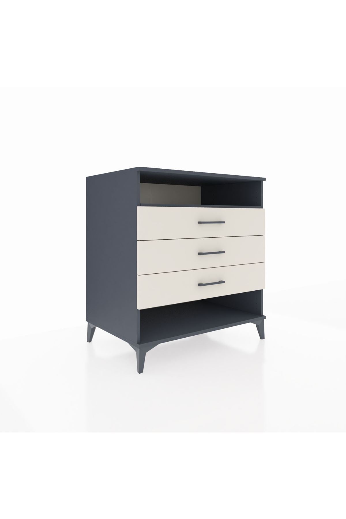 Kronos Şifonyer Tek Raflı 3 Çekmeceli 88x59x96 - S70M008V4C
