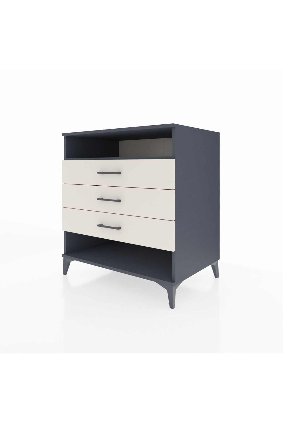 Kronos Şifonyer Tek Raflı 3 Çekmeceli 88x59x96 - S70M008V4C