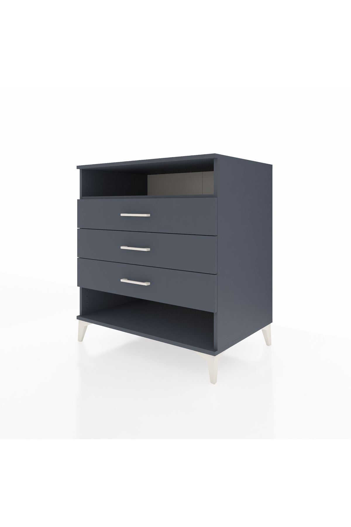 Kronos Şifonyer Tek Raflı 3 Çekmeceli 88x59x96 - S70M008V5C