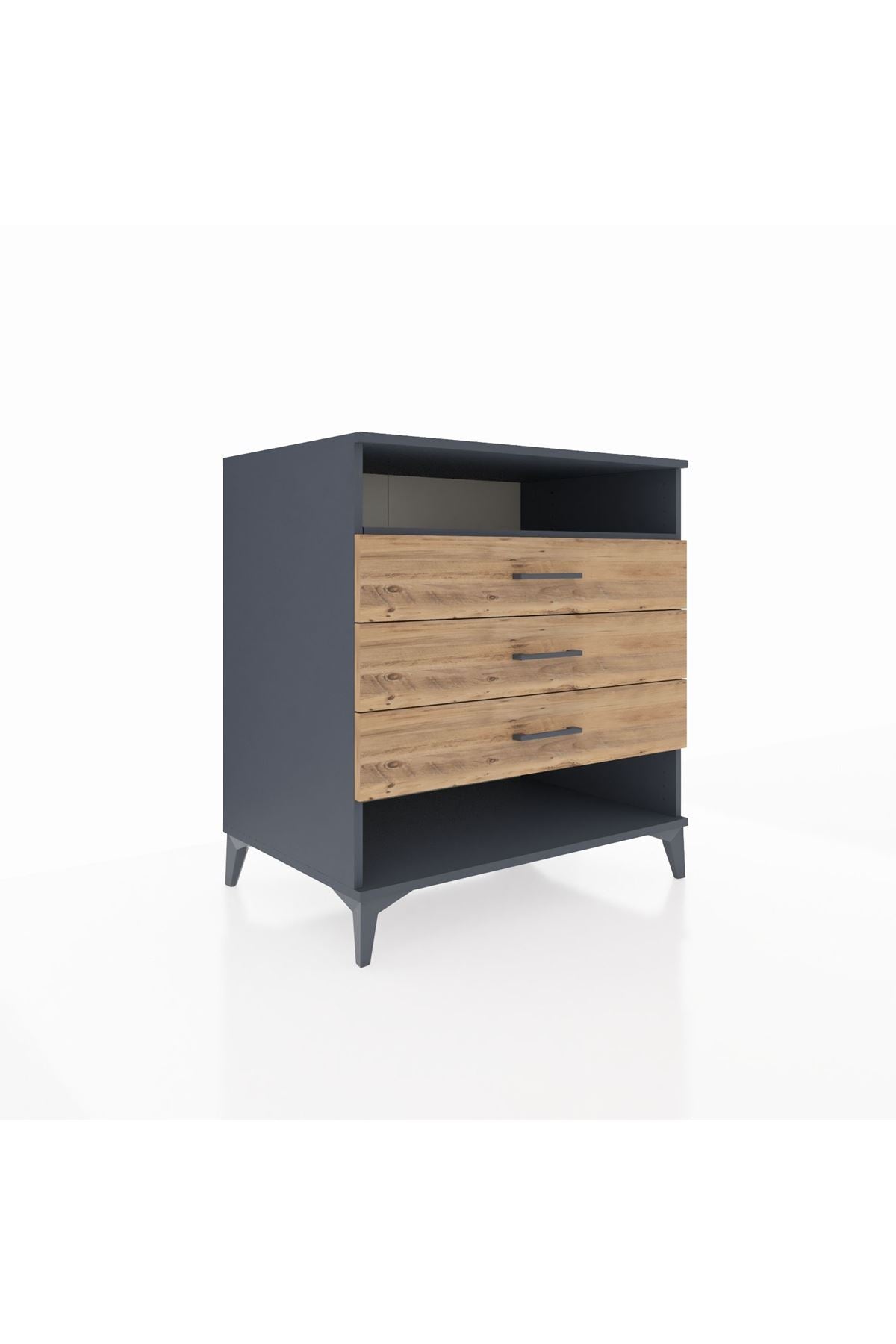 Kronos Şifonyer Tek Raflı 3 Çekmeceli 88x59x96 - S70M008V6C