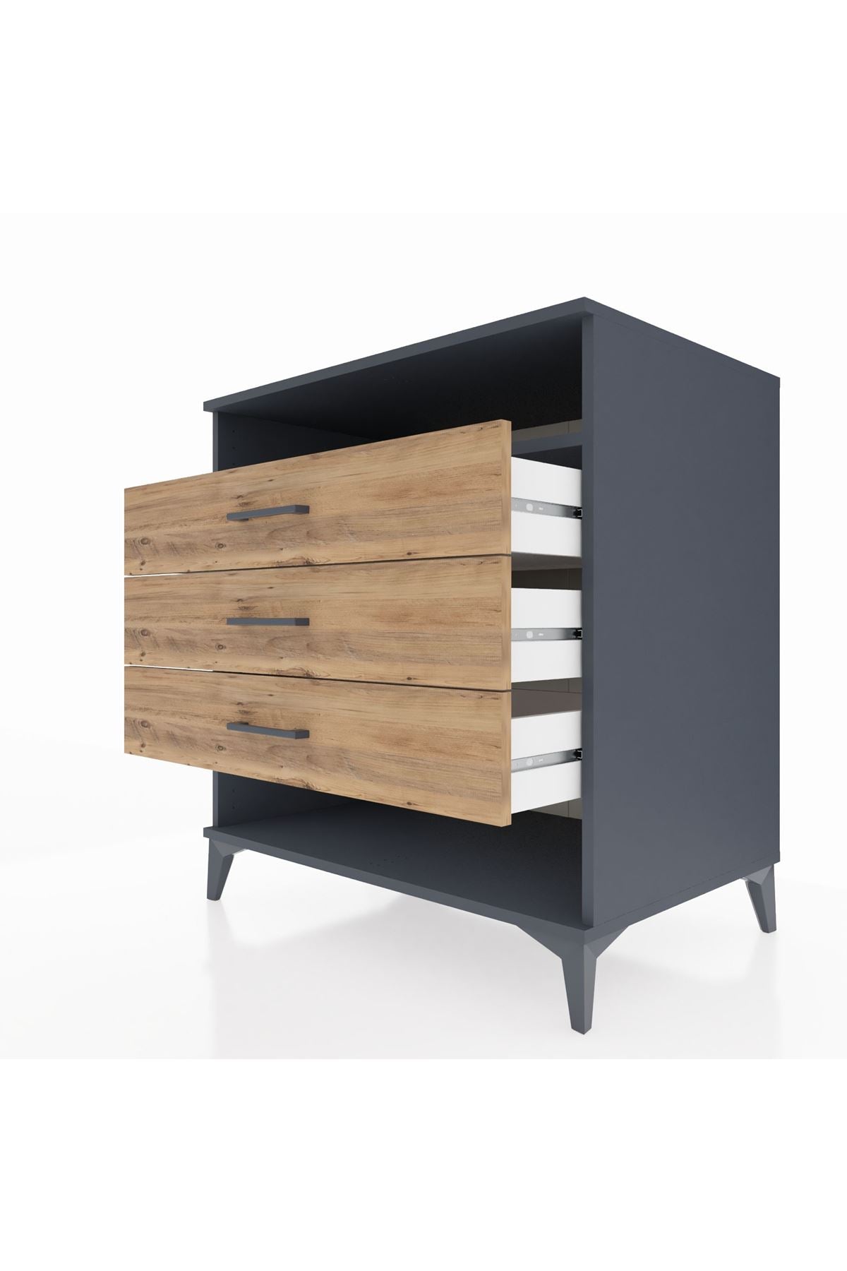Kronos Şifonyer Tek Raflı 3 Çekmeceli 88x59x96 - S70M008V6C