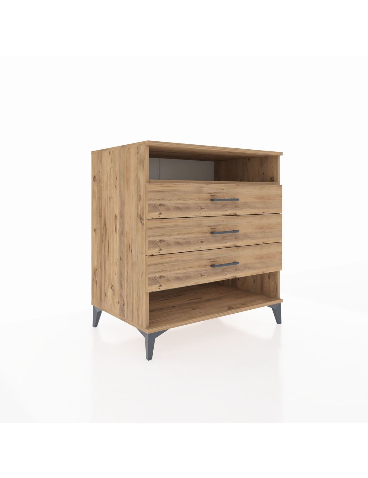 Kronos Şifonyer Tek Raflı 3 Çekmeceli 88x59x96 - S70M008V9C