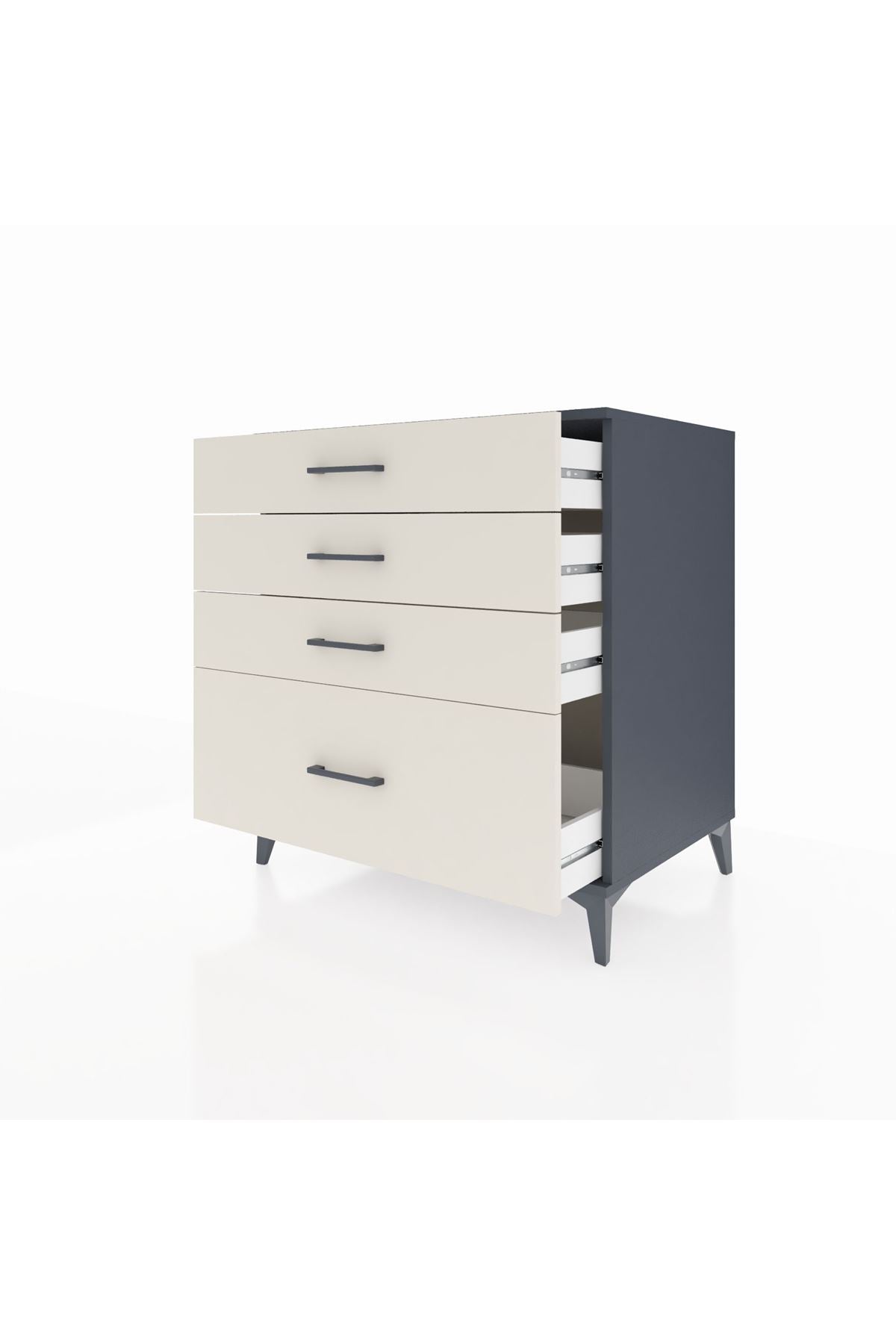 Kronos Şifonyer 4 Çekmeceli 88x59x96 - S70M009V4C