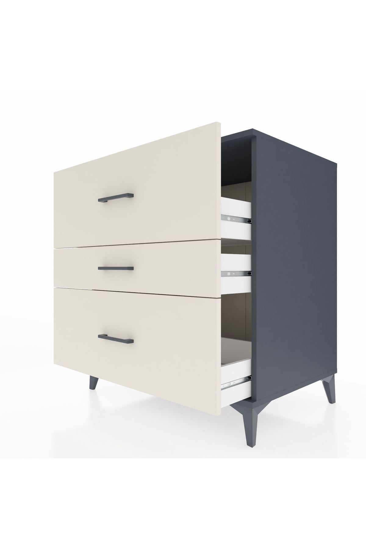 Kronos Şifonyer 3 Çekmeceli 88x59x96 - S70M012V4C