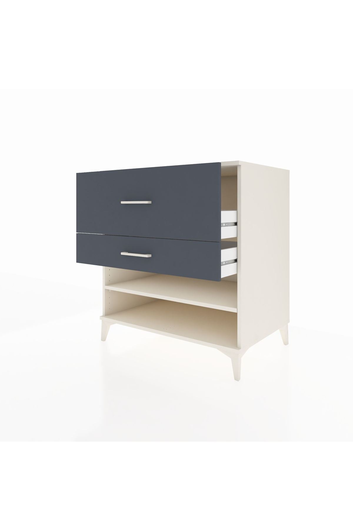 Kronos Şifonyer Tek Raflı 2 Çekmeceli 88x59x96 - S70M016V2C