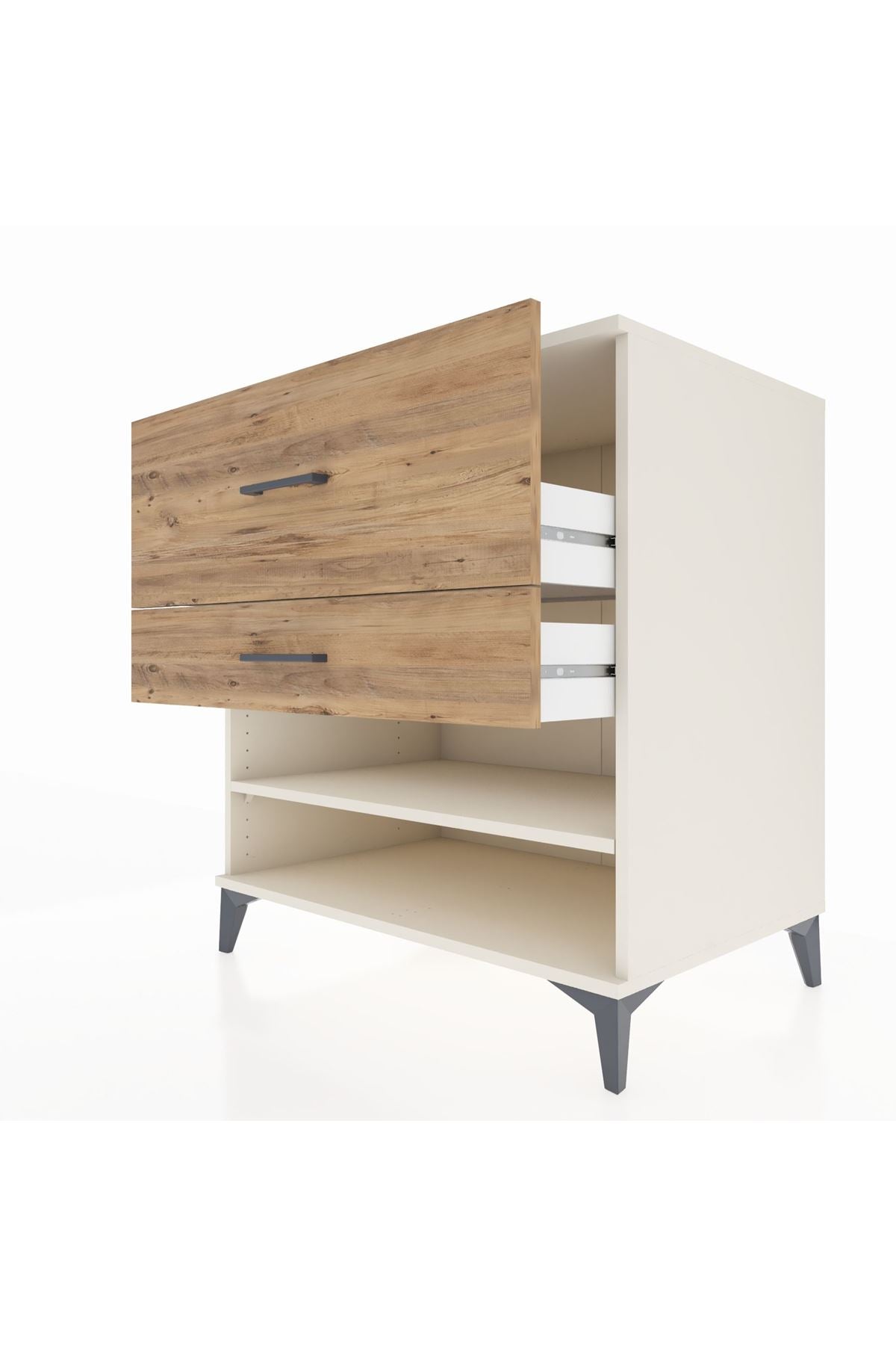 Kronos Şifonyer Tek Raflı 2 Çekmeceli 88x59x96 - S70M016V3C