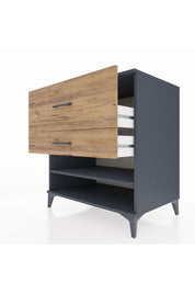 Kronos Şifonyer Tek Raflı 2 Çekmeceli 88x59x96 - S70M016V6C